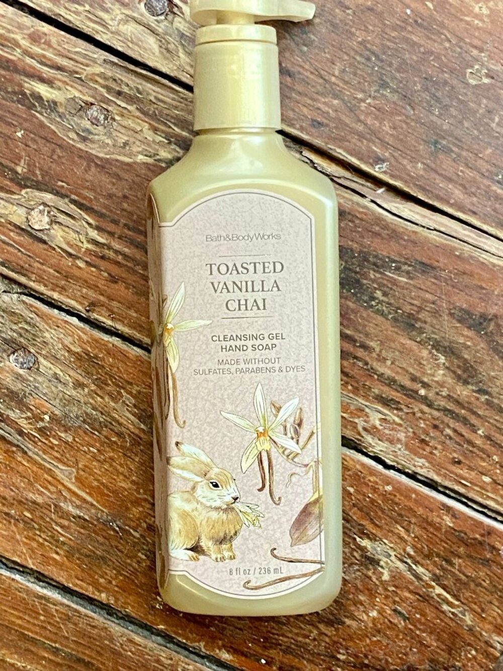 Bath & Body Works TOASTED VANILLA CHAI Cleansing Gel Hand Soap 8.0 oz NEW